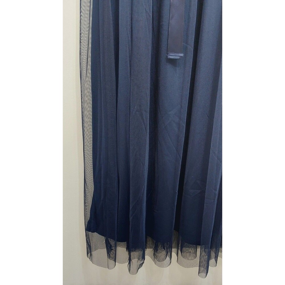 Candalite Women's Size Small Dress Blue with Gold Accents Maxi Length Sleeveless - Picture 5 of 12
